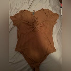 One piece brown cute summer shirt